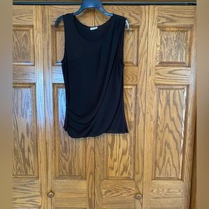 DKNY DRAPED FRONT SLEEVELESS TOP